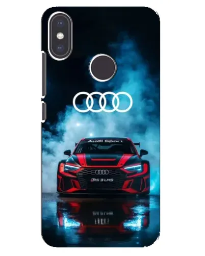 Чехол для Xiaomi Mi A2 с картинкой «Audi Sport — неон»