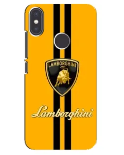 Чехол для Xiaomi Mi A2 с картинкой «Lamborghini Stripe желтый»