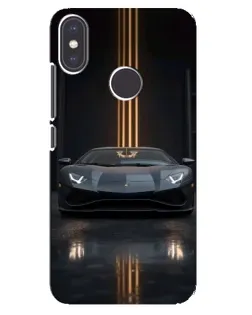 Чехол для Xiaomi Mi A2 с картинкой «Lamborghini золотые линии»