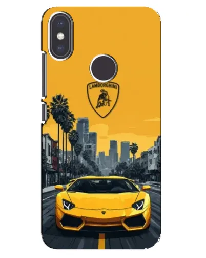 Чехол для Xiaomi Mi A2 с картинкой «Желтый Lamborghini город» Чехол для Xiaomi Mi A2 с картинкой «Желтый Lamborghini город»
