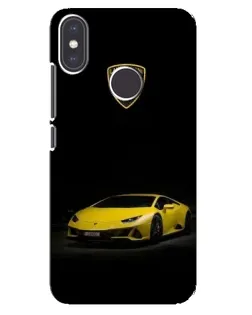 Чехол для Xiaomi Mi A2 с картинкой «Lamborghini желтый акцент»