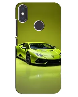 Чехол для Xiaomi Mi A2 с картинкой «Салатовый Lamborghini Huracan»
