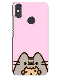 Чехол для Xiaomi Mi A2 с картинкой «Pusheen и печенье»