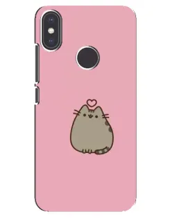Чехол для Xiaomi Mi A2 с картинкой «Pusheen сердце»