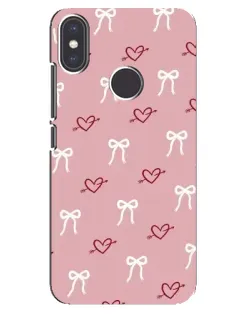 Чехол для Xiaomi Mi A2 с картинкой «Сердца и банты»