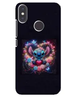 Чохол для Xiaomi Mi A2 з картинкою «Stitch у квітах»