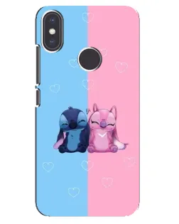 Чохол для Xiaomi Mi A2 з картинкою «Stitch та Angel Love»