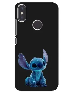 Чехол для Xiaomi Mi A2 с картинкой «Стич на черном»