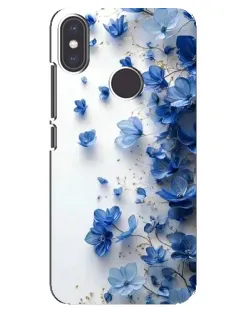 Чехол для Xiaomi Mi A2 с картинкой «Голубой цветочный каскад»