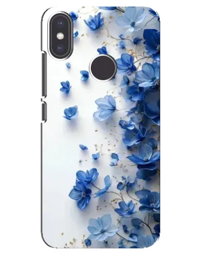 Чехол для Xiaomi Mi A2 с картинкой «Голубой цветочный каскад»