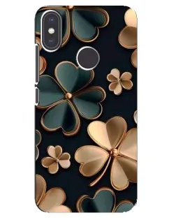 Чехол для Xiaomi Mi A2 с картинкой «Клевер в золоте»
