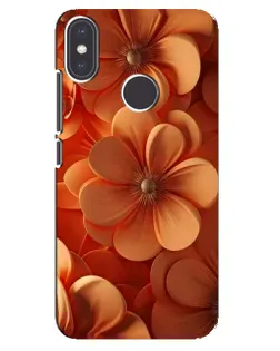 Чехол для Xiaomi Mi A2 с картинкой «Оранжевый макро цветок»