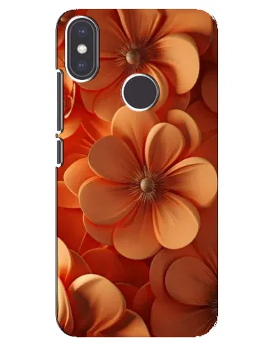 Чехол для Xiaomi Mi A2 с картинкой «Оранжевый макро цветок»