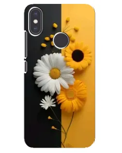 Чехол для Xiaomi Mi A2 с картинкой «Подсолнух и ромашка»