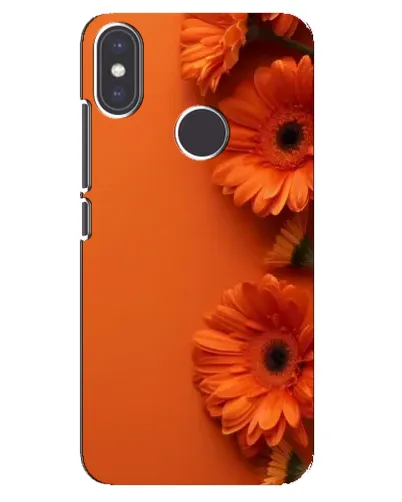 Чехол для Xiaomi Mi A2 с картинкой «Оранжевые герберы»