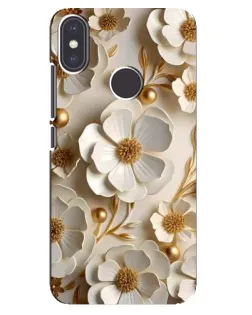 Чехол для Xiaomi Mi A2 с картинкой «Белие бумажние  цвети»