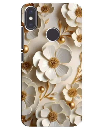 Чехол для Xiaomi Mi A2 с картинкой «Белие бумажние  цвети»