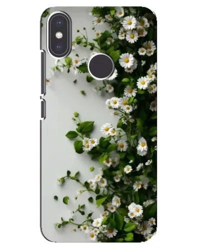 Чехол для Xiaomi Mi A2 с картинкой «Ветка мелких белых цветов»