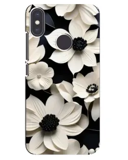 Чехол для Xiaomi Mi A2 с картинкой «Объемные белые цветы»