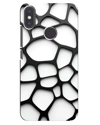 Чехол для Xiaomi Mi A2 с картинкой «Белая объемная сетка»