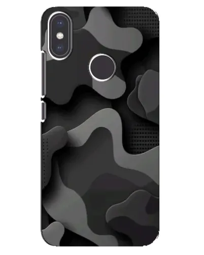Чехол для Xiaomi Mi A2 с картинкой «Темный абстрактный камуфляж»