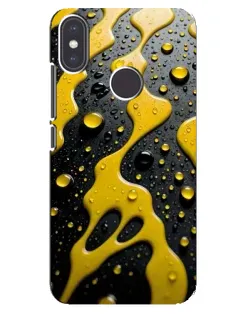 Чехол для Xiaomi Mi A2 с картинкой «Жидкое желтое золото»