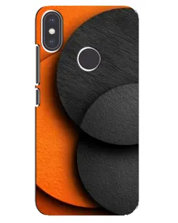 Чехол для Xiaomi Mi A2 с картинкой «Геометрия оранжевых кругов»