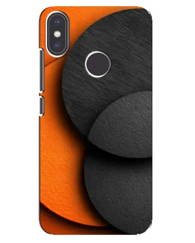 Чехол для Xiaomi Mi A2 с картинкой «Геометрия оранжевых кругов»