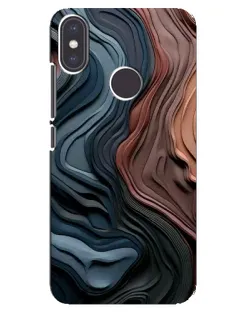 Чехол для Xiaomi Mi A2 с картинкой «Цветные волны каньона»