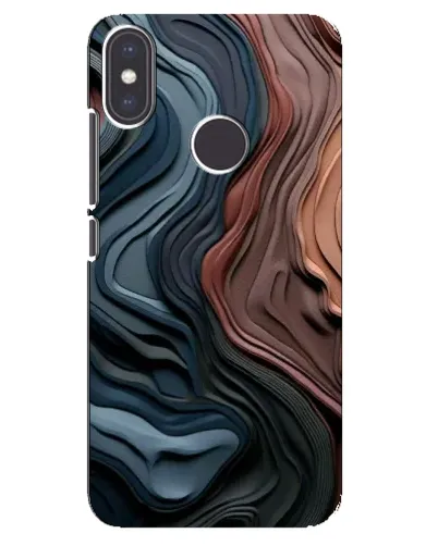 Чехол для Xiaomi Mi A2 с картинкой «Цветные волны каньона»