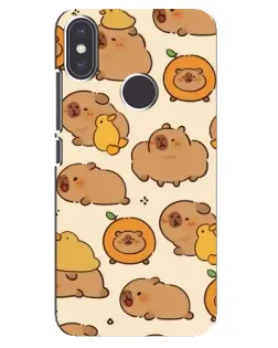 Чехол для Xiaomi Mi A2 с картинкой «Капибары с апельсинами»