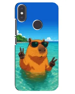 Чохол для Xiaomi Mi A2 з картинкою «Морська капібара»