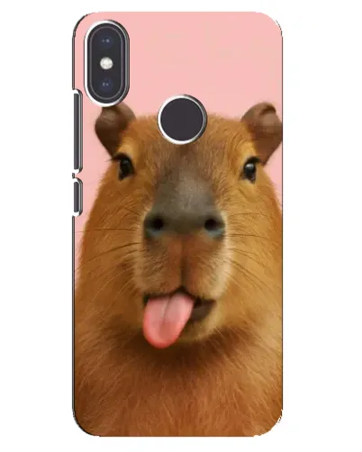 Чохол для Xiaomi Mi A2 з картинкою «Капібара з язиком»