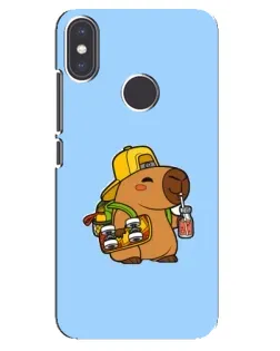 Чохол для Xiaomi Mi A2 з картинкою «Капібара на скейті»