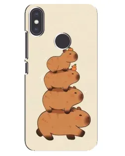 Чохол для Xiaomi Mi A2 з картинкою «Вежа з капібар»