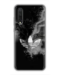 Чехол для Xiaomi Mi A3 с картинкой «Абстрактный дым Adidas»