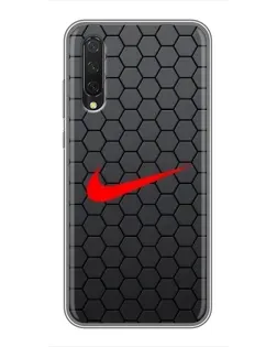 Чохол для Xiaomi Mi A3 з картинкою «Nike — карбонова сітка»