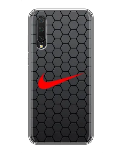 Чехол для Xiaomi Mi A3 с картинкой «Nike — карбоновая сетка»