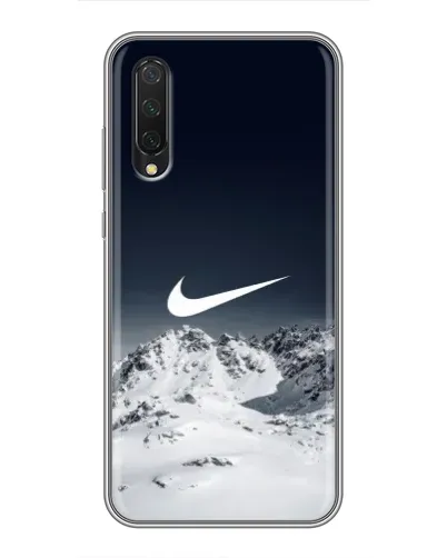 Чехол для Xiaomi Mi A3 с картинкой «Nike — зимние горы»