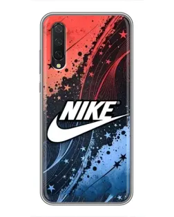 Чехол для Xiaomi Mi A3 с картинкой «Градиентный принт Найк»