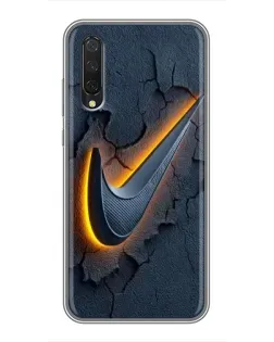 Чехол для Xiaomi Mi A3 с картинкой «Объемный логотип Найк»