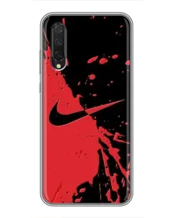 Чохол для Xiaomi Mi A3 з картинкою «Червоні бризки Nike»