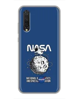 Чехол для Xiaomi Mi A3 с картинкой «NASA — лунная миссия»