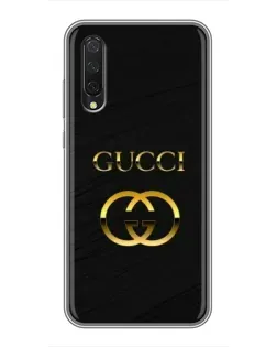 Чехол для Xiaomi Mi A3 с картинкой «Золотой логотип Gucci»