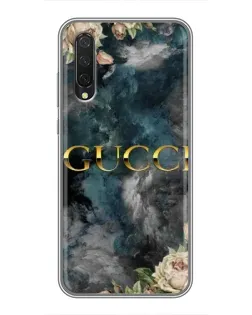 Чехол для Xiaomi Mi A3 с картинкой «Абстрактные цветы Gucci»