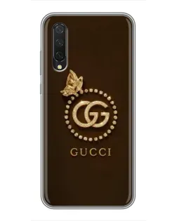 Чехол для Xiaomi Mi A3 с картинкой «Gucci — золотая бабочка»