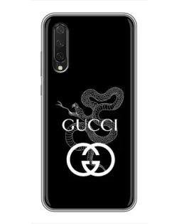 Чехол для Xiaomi Mi A3 с картинкой «Gucci — серебряная змея»