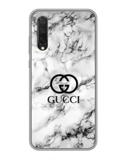 Чехол для Xiaomi Mi A3 с картинкой «Gucci — мраморный шик»
