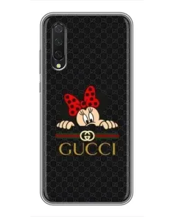 Чехол для Xiaomi Mi A3 с картинкой «Минни Маус Gucci — черный»