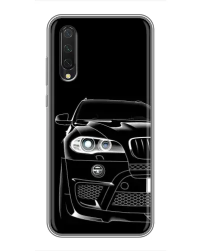 Чехол для Xiaomi Mi A3 с картинкой «Темный силуэт BMW»
